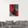 Artland Print op glas Abstract in rood en zwart - Thumbnail 2