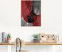 Artland Print op glas Abstract in rood en zwart - Thumbnail 3