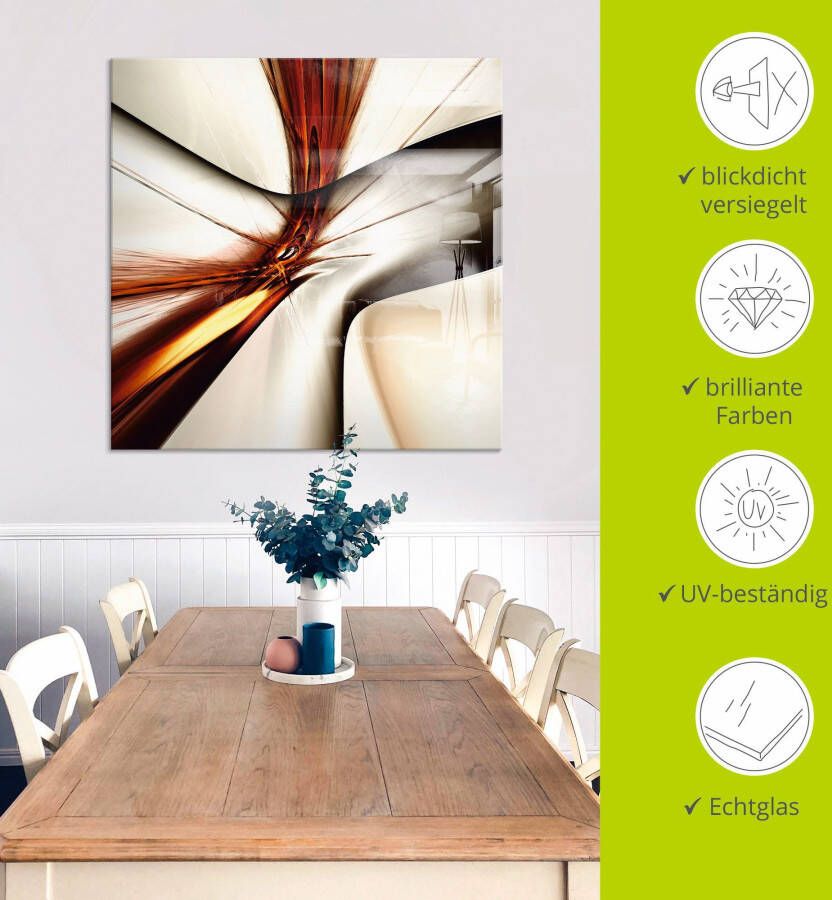 Artland Print op glas Abstract modern in verschillende maten