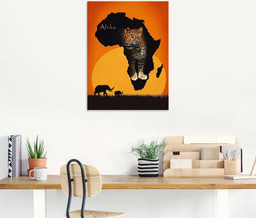 Artland Print op glas Afrika het zwarte continent