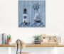 Artland Print op glas Ahoy in maritiem blauw - Thumbnail 2