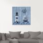 Artland Print op glas Ahoy in maritiem blauw - Thumbnail 3