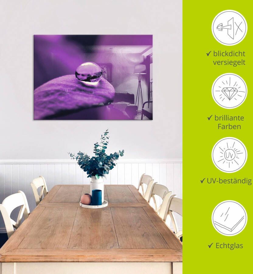 Artland Print op glas Amethist in verschillende maten
