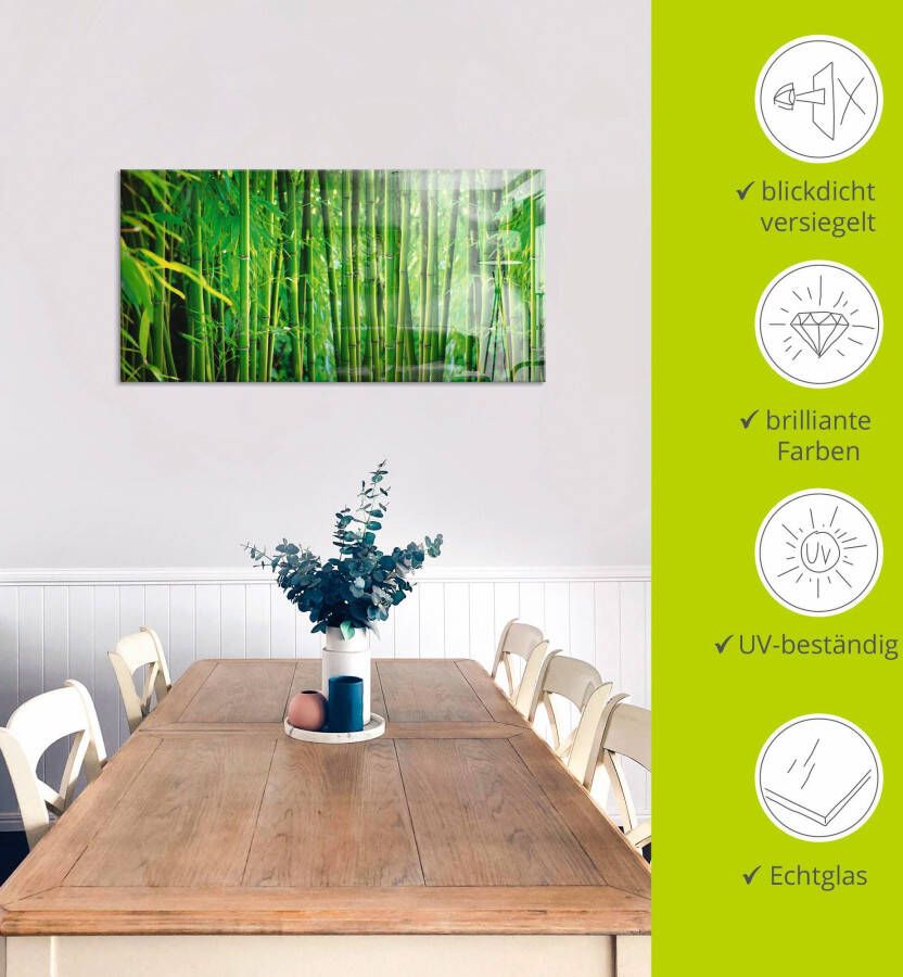 Artland Print op glas Bamboe II in verschillende maten