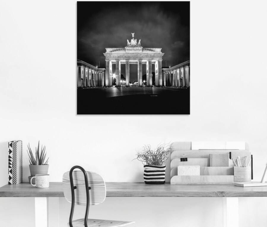 Artland Print op glas Berlijn Brandenburger Tor I