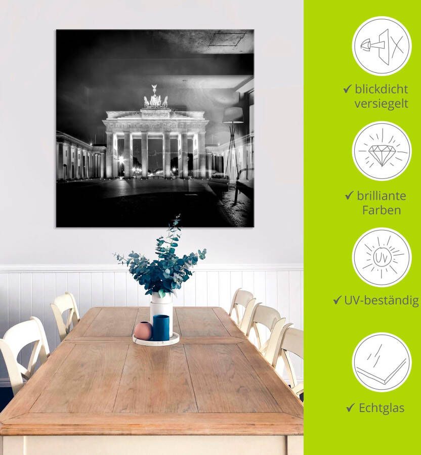 Artland Print op glas Berlijn Brandenburger Tor I