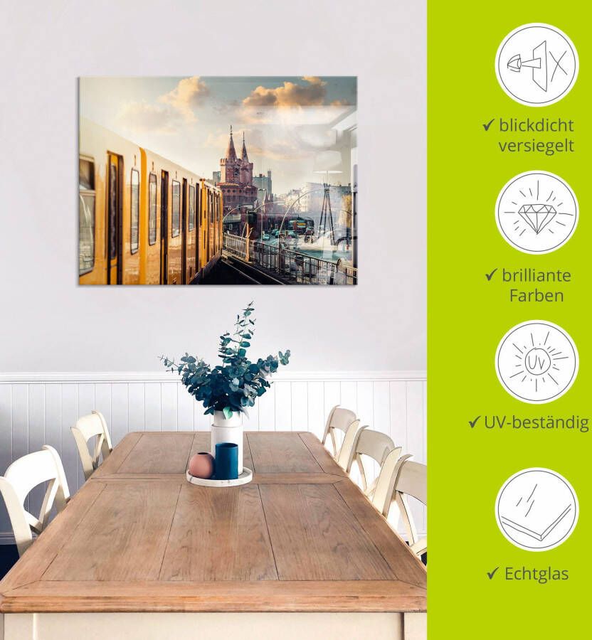 Artland Print op glas Berlijn Oberbaumbrücke 2