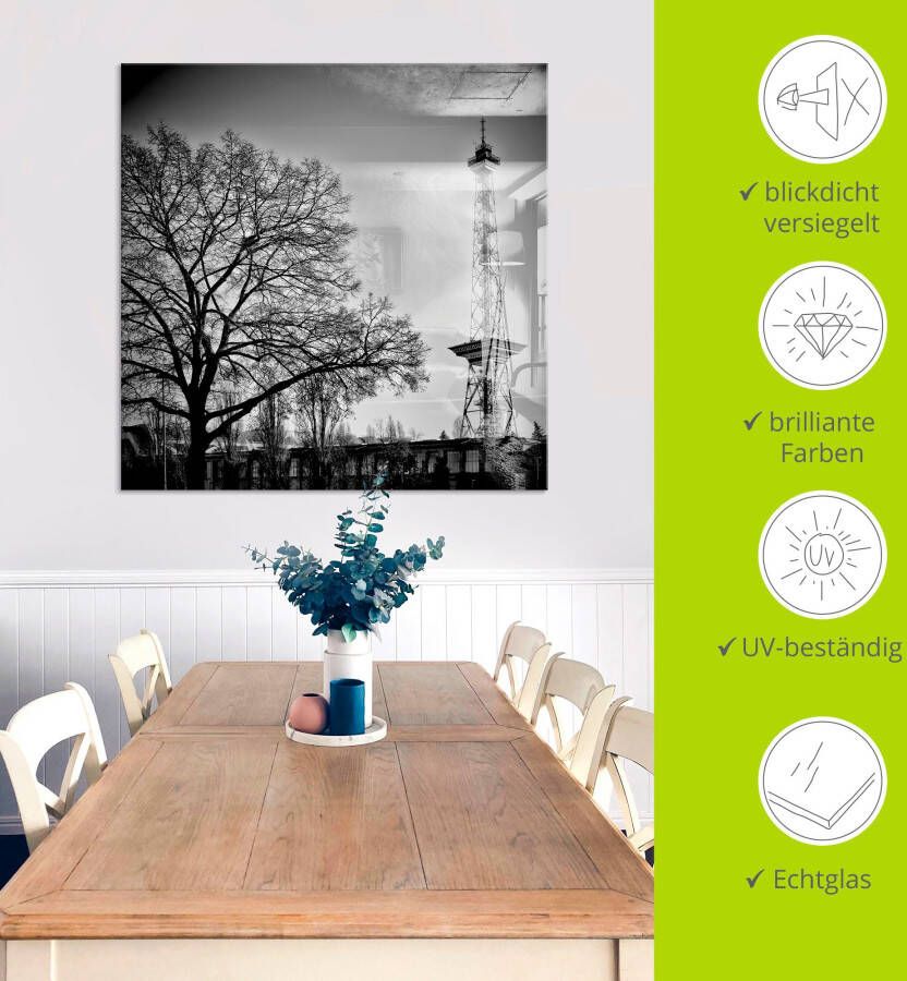 Artland Print op glas Berlijn radiotoren in verschillende maten