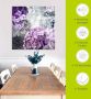 Artland Print op glas Blauw en grijs hortensia - Thumbnail 5