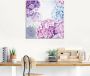 Artland Print op glas Blauw en pink hortensia - Thumbnail 2