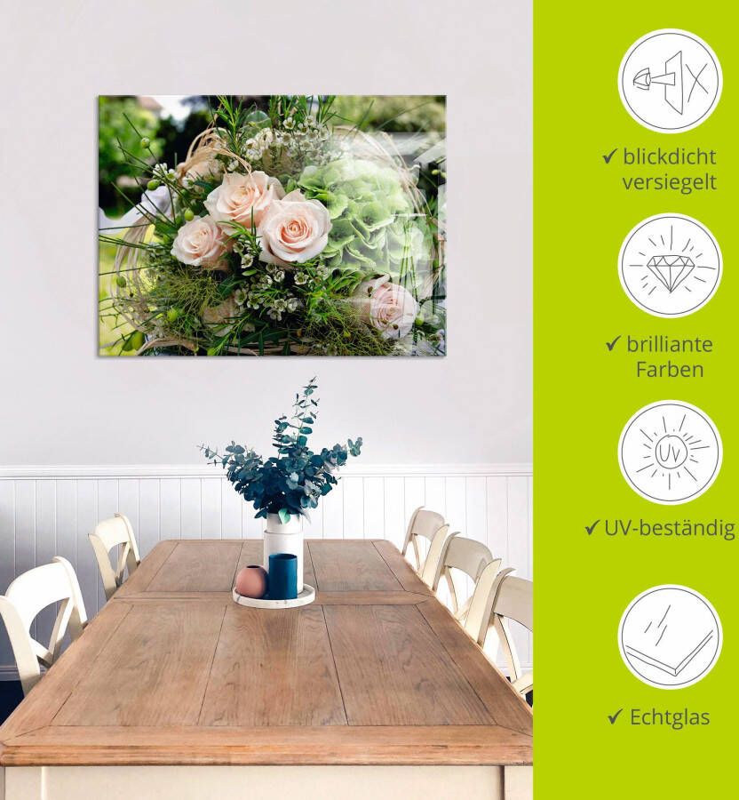 Artland Print op glas Bos bloemen in verschillende maten