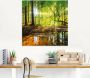 Artland Print op glas Bos met beek in verschillende maten - Thumbnail 3