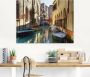 Artland Print op glas Boten op kanaal in Venetië - Thumbnail 3