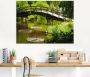 Artland Print op glas Brug in tuin in verschillende maten - Thumbnail 3