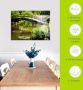 Artland Print op glas Brug in tuin in verschillende maten - Thumbnail 5