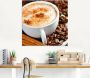 Artland Print op glas Cappuccino koffie in verschillende maten - Thumbnail 2