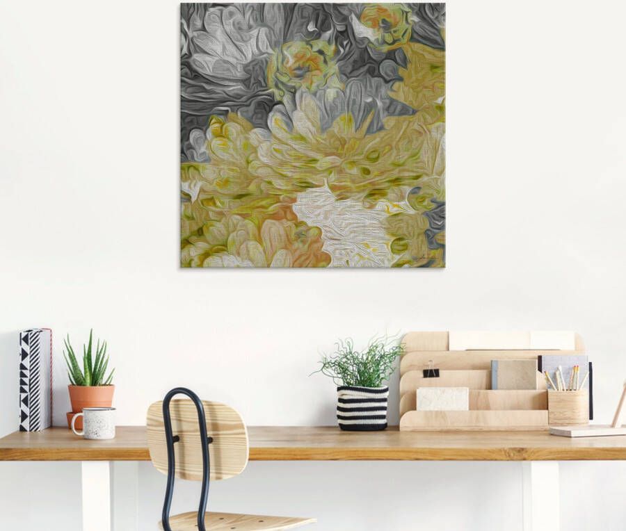 Artland Print op glas Chrysanten in de zon III