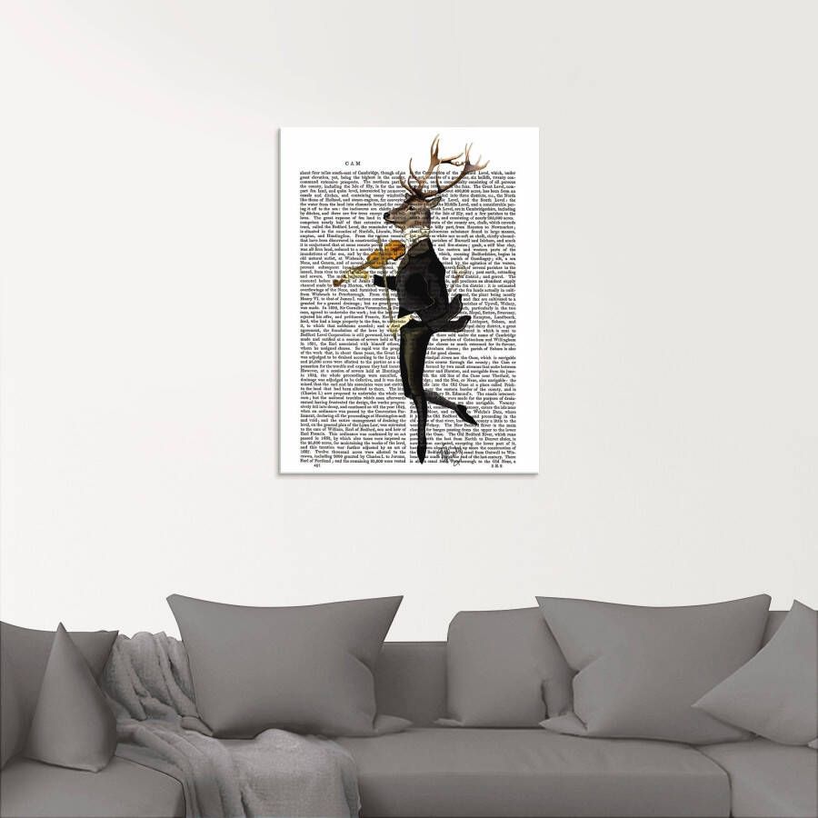 Artland Print op glas Dansend hert met viool - Foto 2