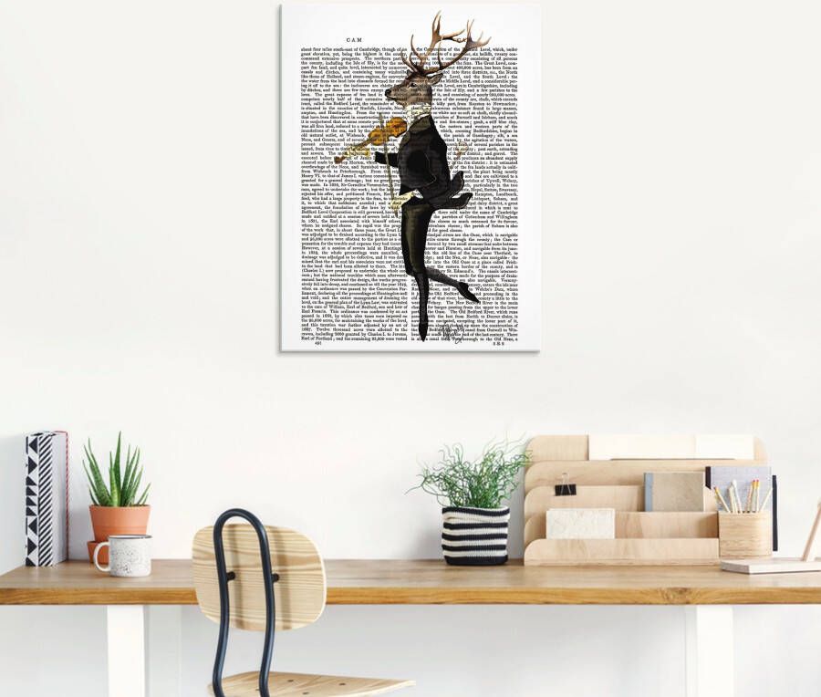 Artland Print op glas Dansend hert met viool - Foto 3