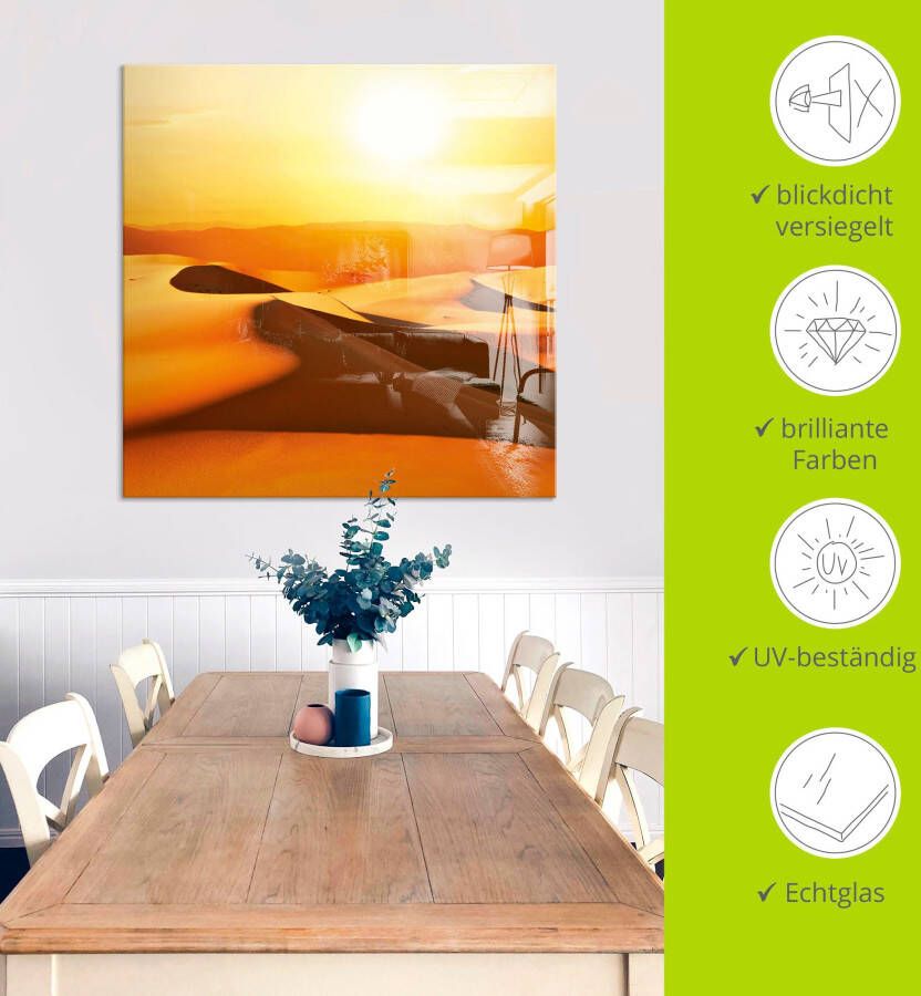 Artland Print op glas Duinen in verschillende maten