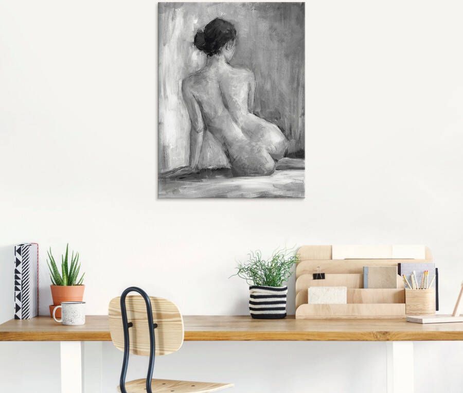 Artland Print op glas Figuur in zwart & wit I