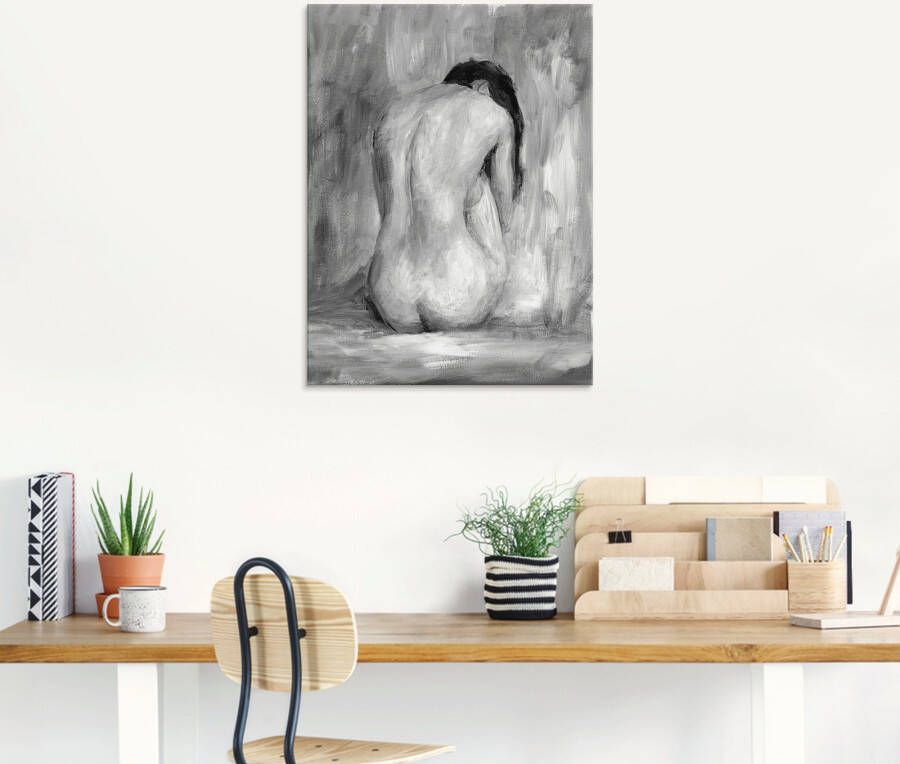 Artland Print op glas Figuur in zwart & wit II