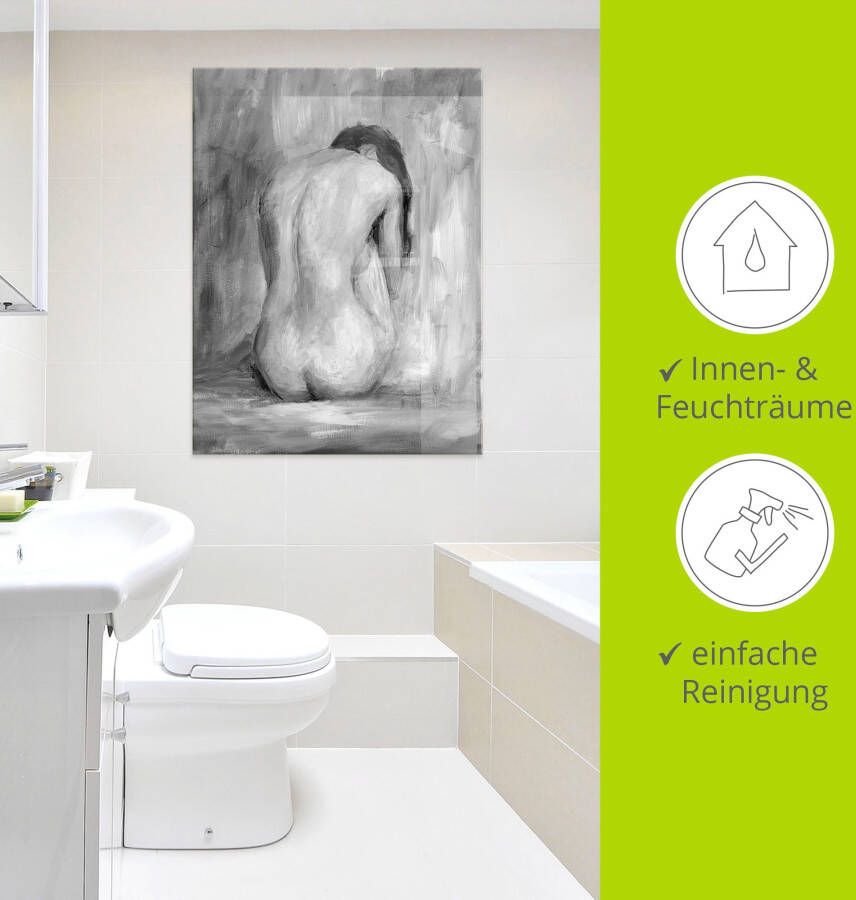 Artland Print op glas Figuur in zwart & wit II