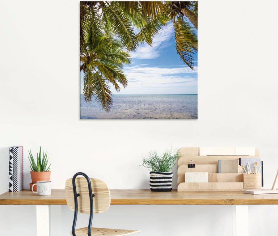 Artland Print op glas Florida Keys de zee in verschillende maten