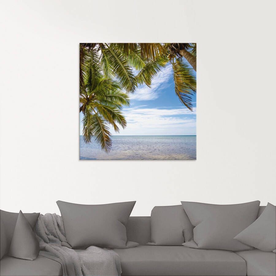 Artland Print op glas Florida Keys de zee in verschillende maten