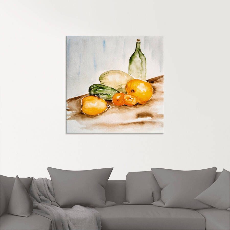 Artland Print op glas Fruit en groente aquarel
