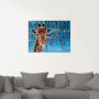 Artland Print op glas Giraf in verschillende maten - Thumbnail 3