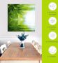 Artland Print op glas Groene blaadjes reflecteren in het water - Thumbnail 4