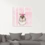 Artland Print op glas Hamster met bloemen in pink bos - Thumbnail 2