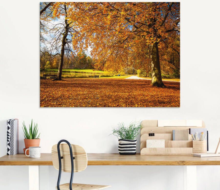 Artland Print op glas Herfst bij slot Nymphenburg