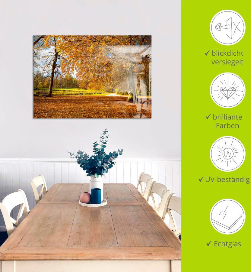 Artland Print op glas Herfst bij slot Nymphenburg
