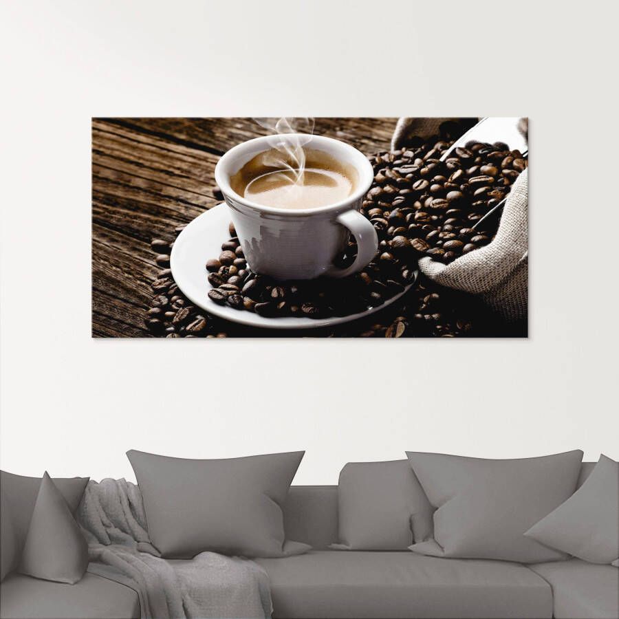 Artland Print op glas Hete koffie hete koffie