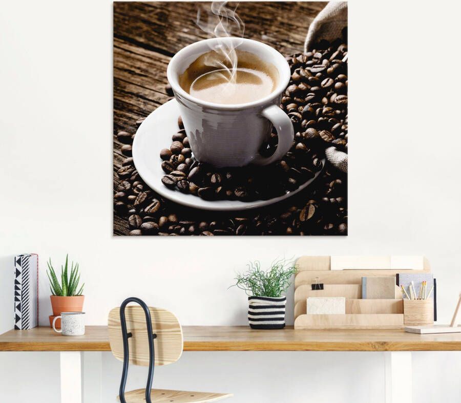 Artland Print op glas Hete koffie hete koffie