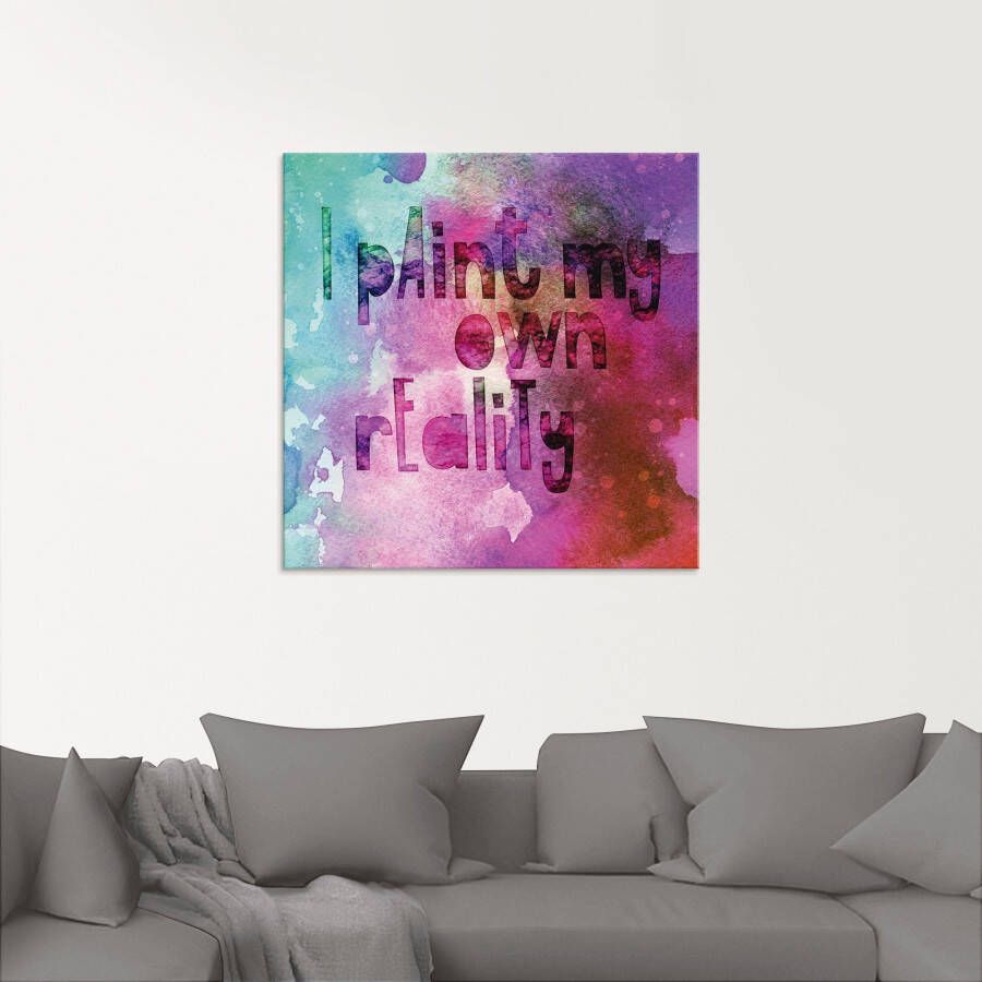 Artland Print op glas Ik schilder mijn eigen realiteit