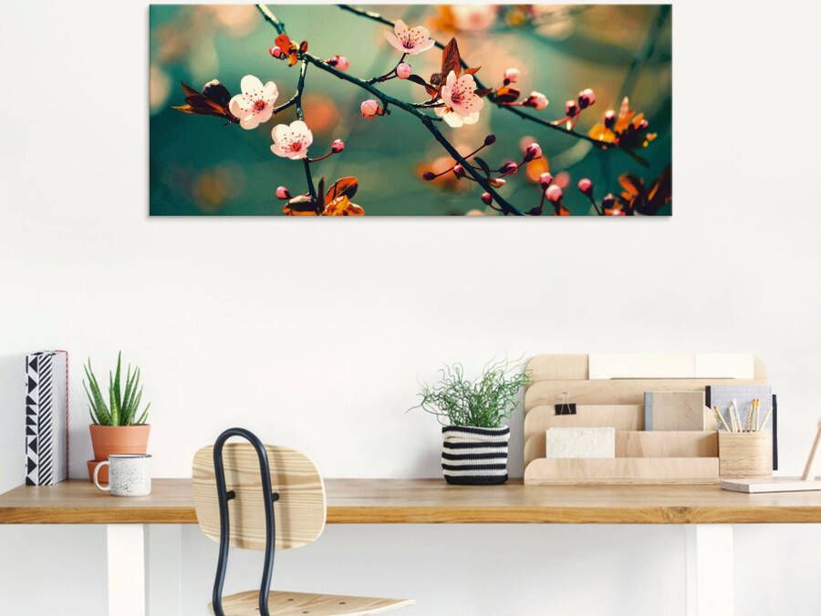 Artland Print op glas Japanse kers Sakura bloemen