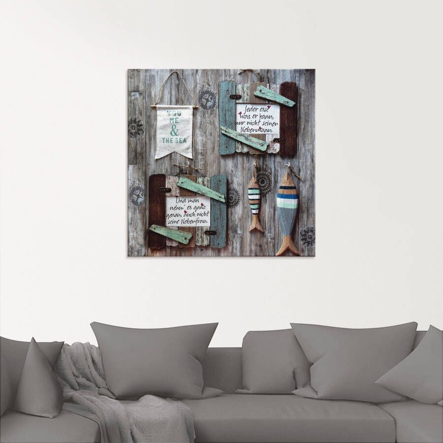Artland Print op glas Jij ik en het meer in verschillende maten