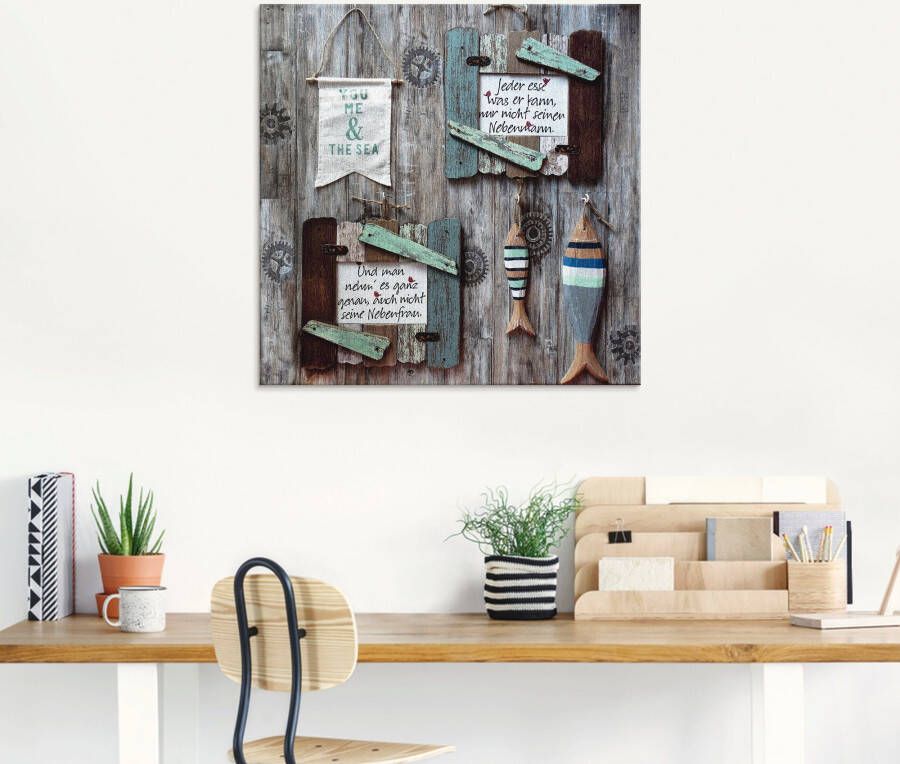 Artland Print op glas Jij ik en het meer in verschillende maten