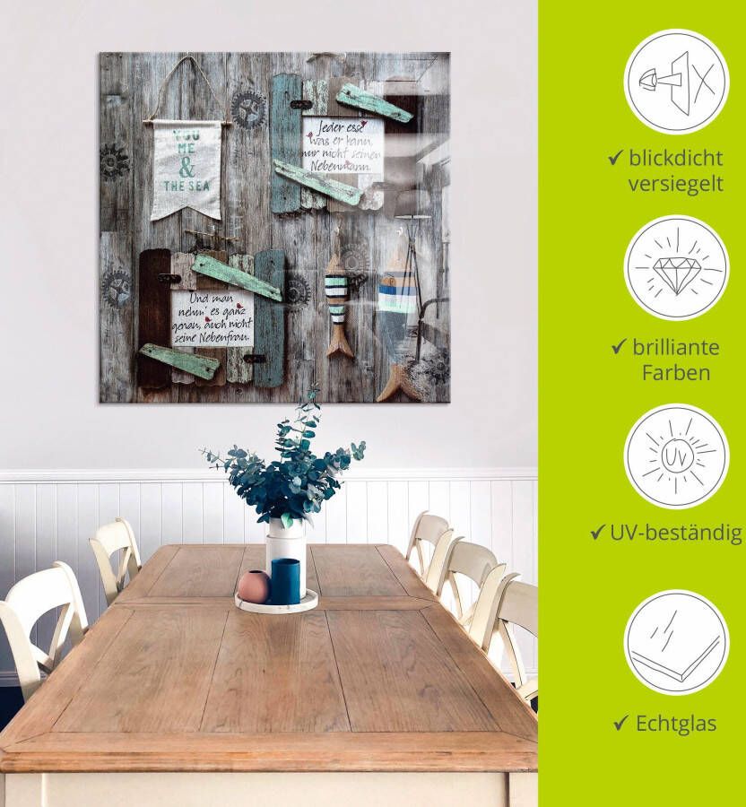Artland Print op glas Jij ik en het meer in verschillende maten