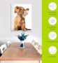 Artland Print op glas Jonge hond die naar muziek door hoofdtelefoon luistert - Thumbnail 5