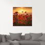 Artland Print op glas Klaprozen in het avondlicht - Thumbnail 3