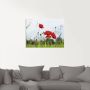 Artland Print op glas Klaprozen I in verschillende maten - Thumbnail 3