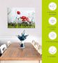 Artland Print op glas Klaprozen I in verschillende maten - Thumbnail 5