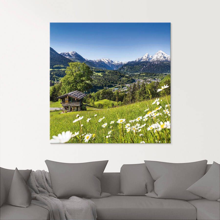 Artland Print op glas Landschap in de Beierse Alpen