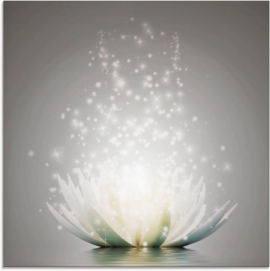 Artland Print op glas Magie van de lotusbloem