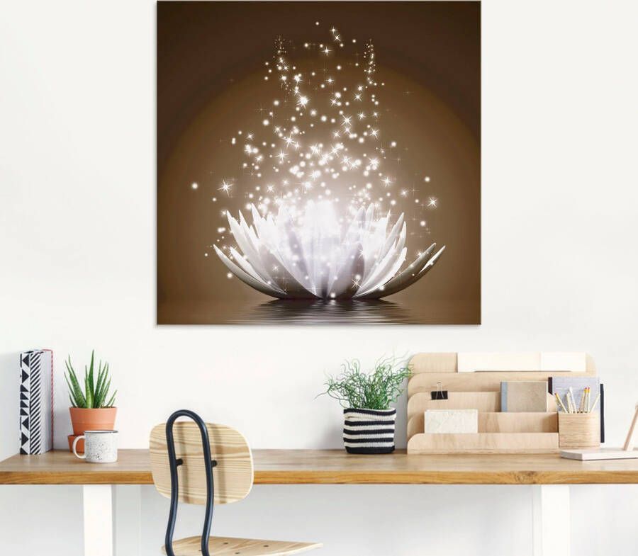 Artland Print op glas Magie van de lotusbloem