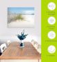 Artland Print op glas Mooie duinen met grassen en hek - Thumbnail 4